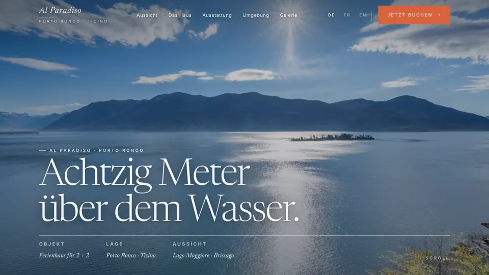 Deutschsprachige Website von Al Paradiso in Ascona