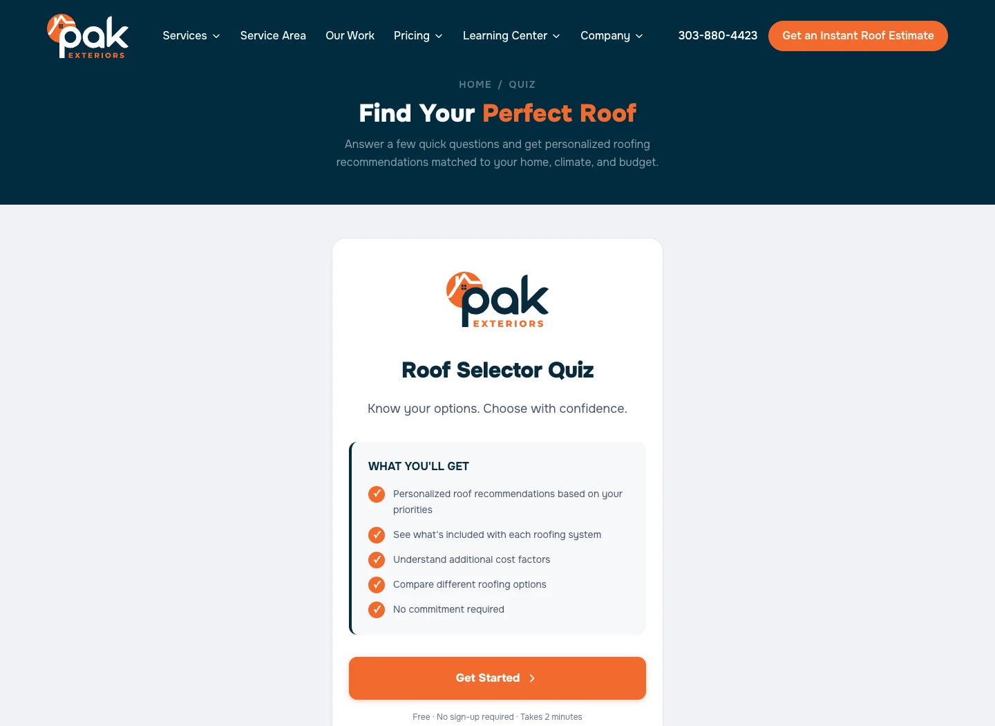 Pak’s Roof Selector quiz helping homeowners choose roof materials